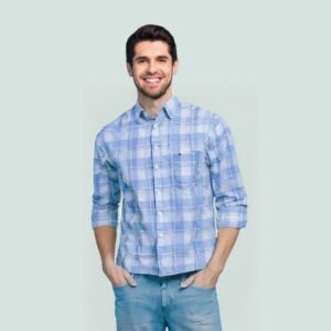 Men Regular Fit Checkered Slim Collar Casual Shirt .
