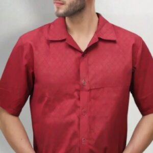Down Shoulder Shirt Men Regular Fit Solid Cut Away Collar Casual Shirt Special price