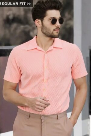 Down Shoulder Shirt Men Regular Fit Solid Cut Away Collar Casual Shirt Special price .