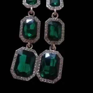 Crystal Studded Dimond Plated Dangle Earrings Fashion Wear Stylish Jewellery Gift for Girls & Women