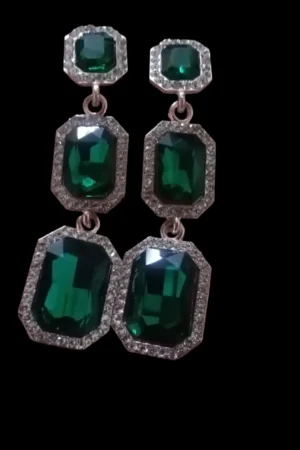 Crystal Studded Dimond Plated Dangle Earrings Fashion Wear Stylish Jewellery Gift for Girls & Women