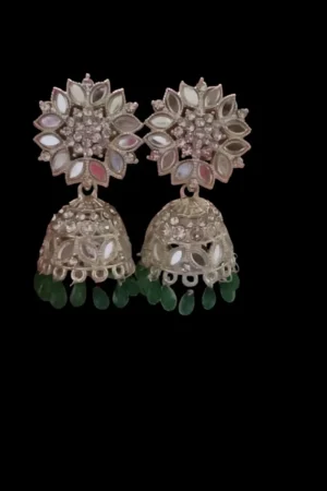 Crystal Studded Gold Plated Dangle Earrings Fashion Wear Stylish Jewellery Gift for Girls & Women (Copy)