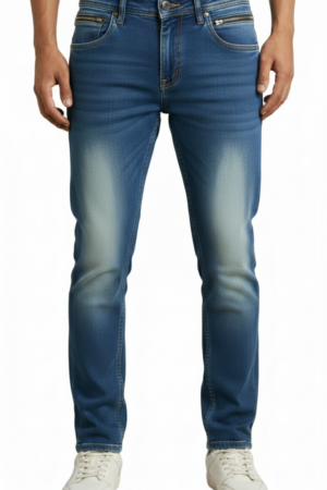 lim Fit Blue Jeans for Men – Classic Faded Denim