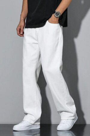 Men White Straight Fit Jeans | Casual Denim Jeans for Men