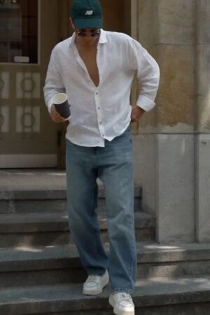 Men’s White Casual Shirt – Premium Branded White Shirt for Men