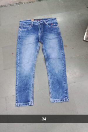 Men’s Light Blue Slim Fit Branded Jeans