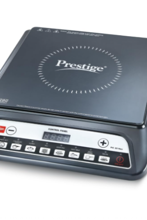 Neo Induction Cooktop 1600W|Indian Menu Options| Automatic Voltage Regulator| Timer With User Pre-Set, Manual, Black