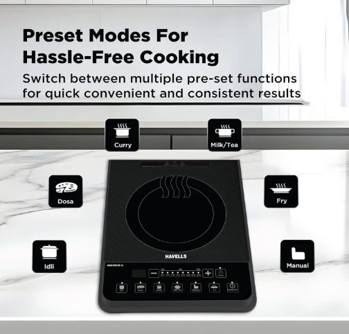Havells Cook Pro PB 16 Induction Cooktop| Black - Image 3